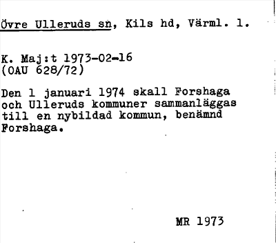 Bild på arkivkortet för arkivposten Övre Ulleruds socken