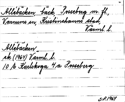 Bild på arkivkortet för arkivposten Allébäcken