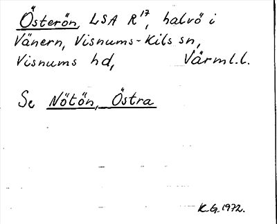 Bild på arkivkortet för arkivposten Österön, se Nötön, Östra