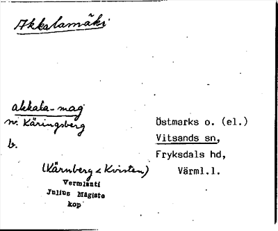 Bild på arkivkortet för arkivposten Akkalamäki