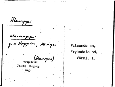 Bild på arkivkortet för arkivposten Alanuppi