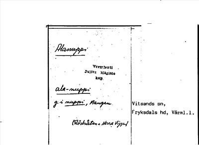 Bild på arkivkortet för arkivposten Alanuppi