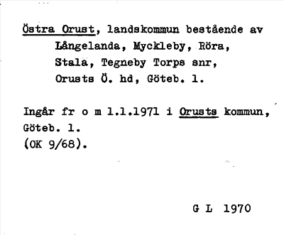 Bild på arkivkortet för arkivposten Östra Orust