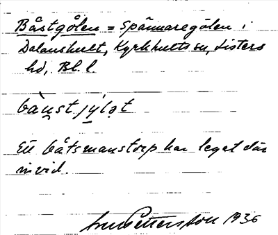 Bild på arkivkortet för arkivposten Båstgölen