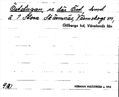 Bild på arkivkortet för arkivposten Öststugan, se där Öst