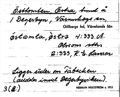 Bild på arkivkortet för arkivposten Östtomten, Östra