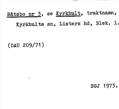 Bild på arkivkortet för arkivposten Båtsbo