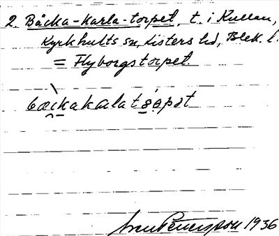 Bild på arkivkortet för arkivposten Bäcka-Karla-torpet