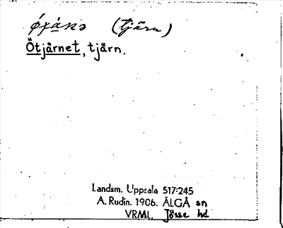 Bild på arkivkortet för arkivposten Ötjärnet
