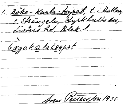 Bild på arkivkortet för arkivposten Böke-Karla-torpet