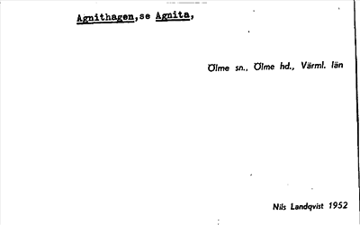 Bild på arkivkortet för arkivposten Agnithagen, se Agnita