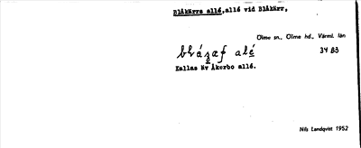 Bild på arkivkortet för arkivposten Blåkärrs allé