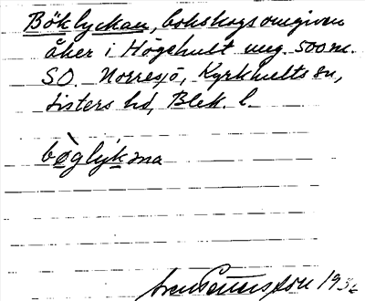 Bild på arkivkortet för arkivposten Böklyckan