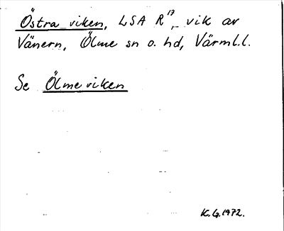Bild på arkivkortet för arkivposten Östra viken, se Ölmeviken