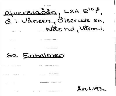 Bild på arkivkortet för arkivposten afverstaöön, se Enholmen