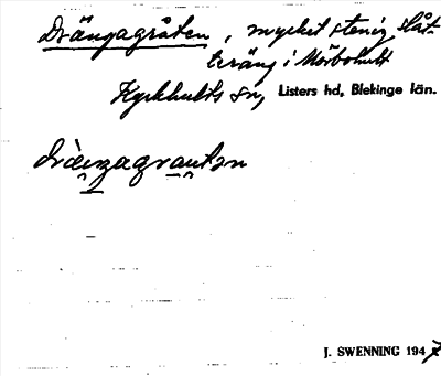 Bild på arkivkortet för arkivposten Drängagråten