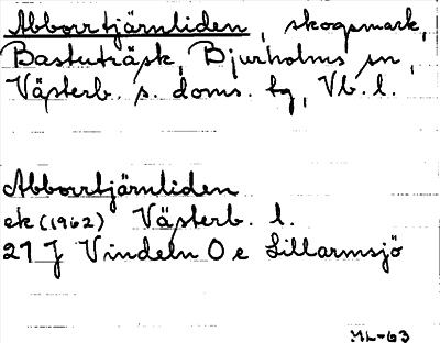 Bild på arkivkortet för arkivposten Abborrtjärnliden