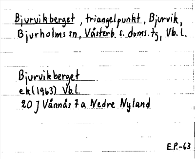 Bild på arkivkortet för arkivposten Bjurvikberget
