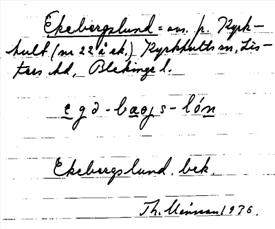 Bild på arkivkortet för arkivposten Ekebergslund