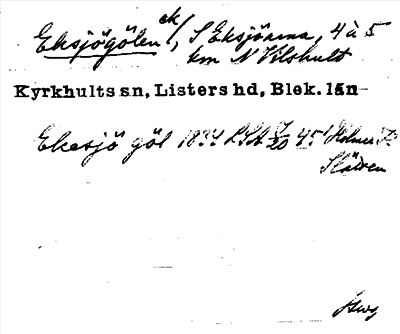 Bild på arkivkortet för arkivposten Eksjögölen
