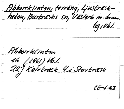 Bild på arkivkortet för arkivposten Abborrklinten