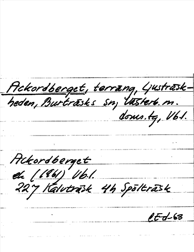Bild på arkivkortet för arkivposten Ackordberget