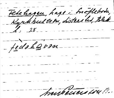Bild på arkivkortet för arkivposten Fetehagen
