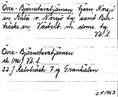 Bild på arkivkortet för arkivposten Övre-Bjärnstavatjärnen