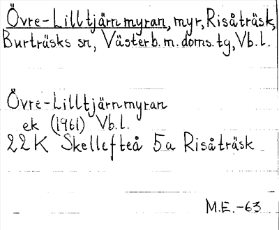 Bild på arkivkortet för arkivposten Övre-Lilltjärnmyran