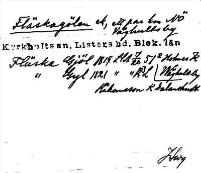 Bild på arkivkortet för arkivposten Fläskagölen