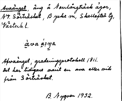 Bild på arkivkortet för arkivposten Avaänget