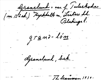 Bild på arkivkortet för arkivposten Granelund