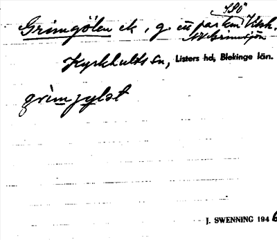 Bild på arkivkortet för arkivposten Grimgölen