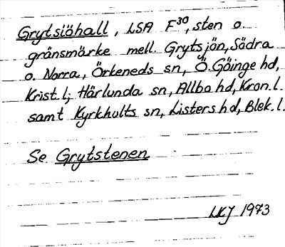 Bild på arkivkortet för arkivposten Grytsiöhall