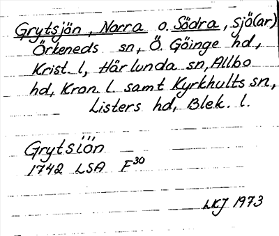 Bild på arkivkortet för arkivposten Grytsjön, Norra o. Södra