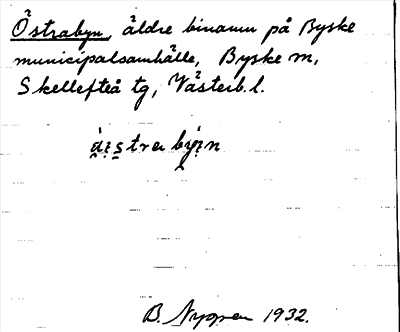 Bild på arkivkortet för arkivposten Östrabyn