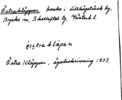 Bild på arkivkortet för arkivposten Östrakläppen