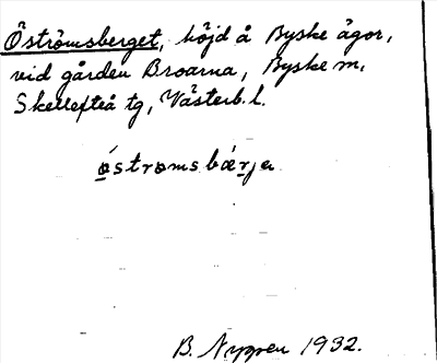 Bild på arkivkortet för arkivposten Öströmsberget