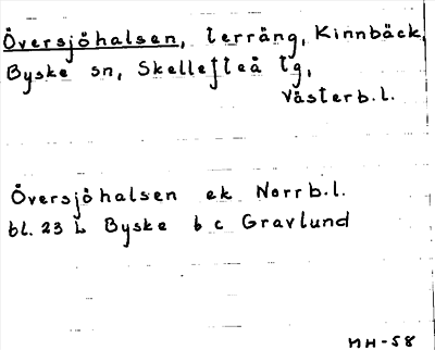 Bild på arkivkortet för arkivposten Översjöhalsen