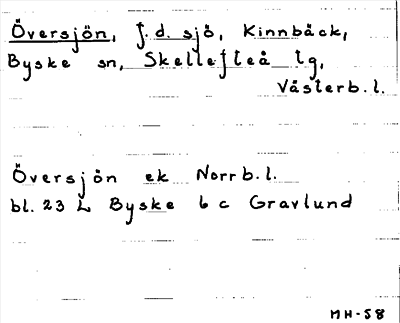 Bild på arkivkortet för arkivposten Översjön