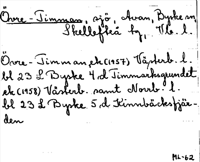 Bild på arkivkortet för arkivposten Övre-Timman