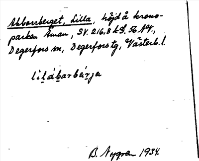 Bild på arkivkortet för arkivposten Abborrberget, Lilla