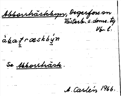 Bild på arkivkortet för arkivposten Abborrträskbyn, se Abborrträsk
