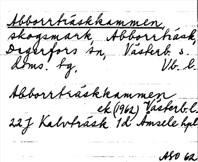 Bild på arkivkortet för arkivposten Abborrträskkammen