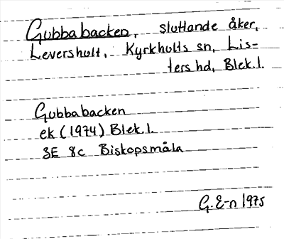 Bild på arkivkortet för arkivposten Gubbabacken