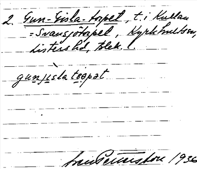 Bild på arkivkortet för arkivposten Gun-Gisla-torpet