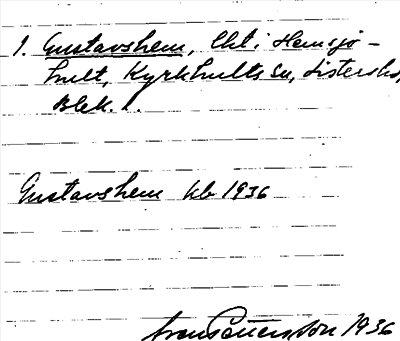 Bild på arkivkortet för arkivposten Gustavshem
