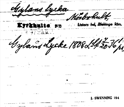 Bild på arkivkortet för arkivposten Gylans lycka