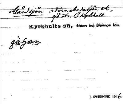 Bild på arkivkortet för arkivposten Gårdsjön