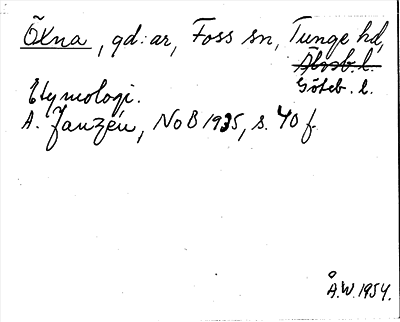 Bild på arkivkortet för arkivposten Öxna